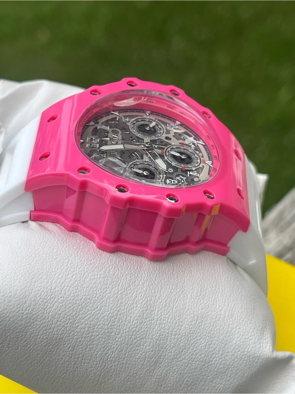 Invicta Racing Apexium Unisex Watch - 41mm, Pink & White (69624) new
